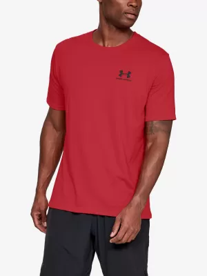 Herren-T-Shirt UNDER ARMOUR SPORTSTYLE LEFT CHEST SS 1326799-600 ROT
