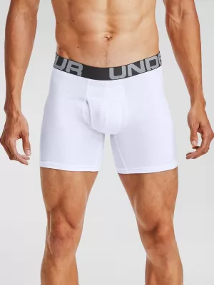 Herren-Boxershorts UNDER ARMOUR CHARGED COTTON 6IN 3 PACK 1363617-100 WEIß