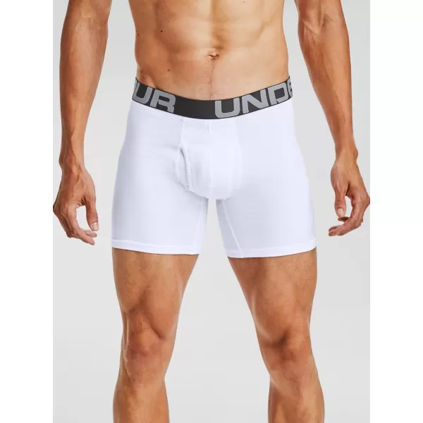  Herren-Boxershorts UNDER ARMOUR CHARGED COTTON 6IN 3 PACK 1363617-100 WEIß 