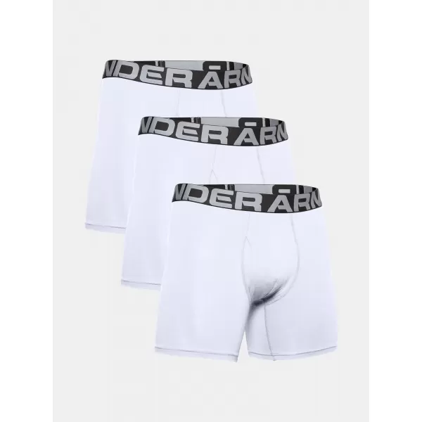  Herren-Boxershorts UNDER ARMOUR CHARGED COTTON 6IN 3 PACK 1363617-100 WEIß 