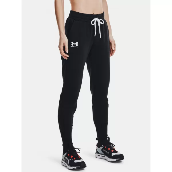  Damen-Jogginghose UNDER ARMOUR RIVAL FLEECE JOGGERS 1356416-001 SCHWARZ 