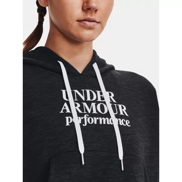  Damen-Sweatshirt UNDER ARMOUR ESSENTIAL SCRIPT HOODIE 1374107-001 SCHWARZ 