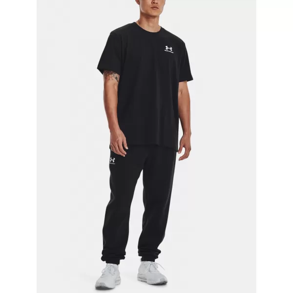  Herren-T-Shirt UNDER ARMOUR UA LOGO EMB HEAVYWEIGHT SS 1373997-001 SCHWARZ 