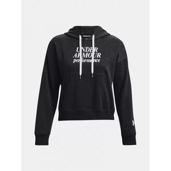  Damen-Sweatshirt UNDER ARMOUR ESSENTIAL SCRIPT HOODIE 1374107-001 SCHWARZ 