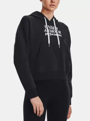 Damen-Sweatshirt UNDER ARMOUR ESSENTIAL SCRIPT HOODIE 1374107-001 SCHWARZ