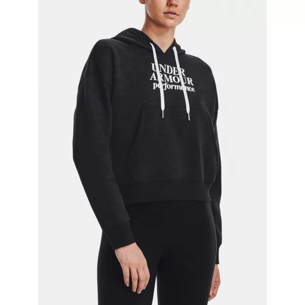  Damen-Sweatshirt UNDER ARMOUR ESSENTIAL SCRIPT HOODIE 1374107-001 SCHWARZ 