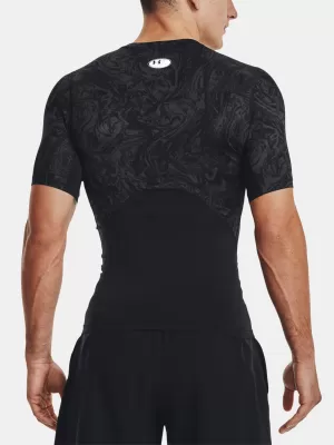 Herren-T-Shirt UNDER ARMOUR UA HG ARMOUR COMP PRINT SS 1370324-001 SCHWARZ