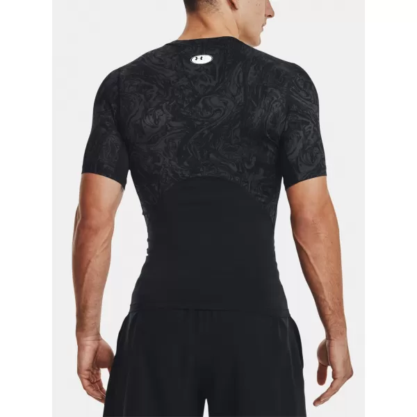  Herren-T-Shirt UNDER ARMOUR UA HG ARMOUR COMP PRINT SS 1370324-001 SCHWARZ 