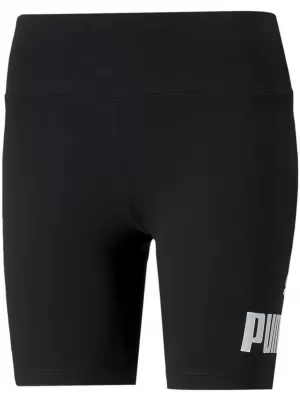 Leggings für Damen PUMA ESS 7 LOGO SHORT LEGGINGS 848347-01 SCHWARZ