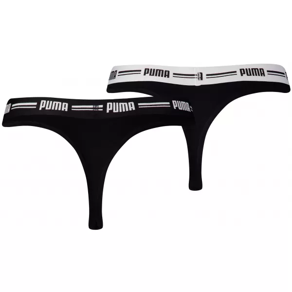  Damenhöschen PUMA WOMEN STRING 2P PACK 90785403 SCHWARZ 