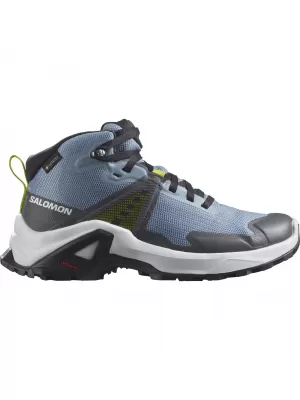 Kinderschuhe SALOMON X RAISE MID GORE-TEX L47071600 AUSGEBLEICHTER DENIM/INDIGO-BUNTMUSTER/ACID LIME