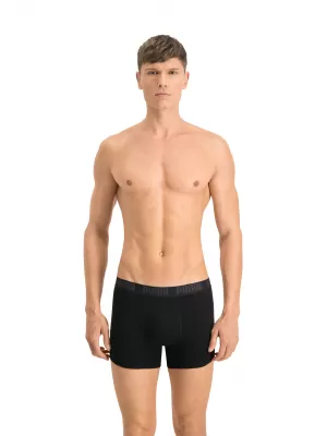 Herren-Boxershorts PUMA BASIC BOXER 2P 88886958 SCHWARZ/SCHWARZ