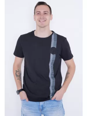 Herren-T-Shirt KIXMI PABLO SCHWARZ
