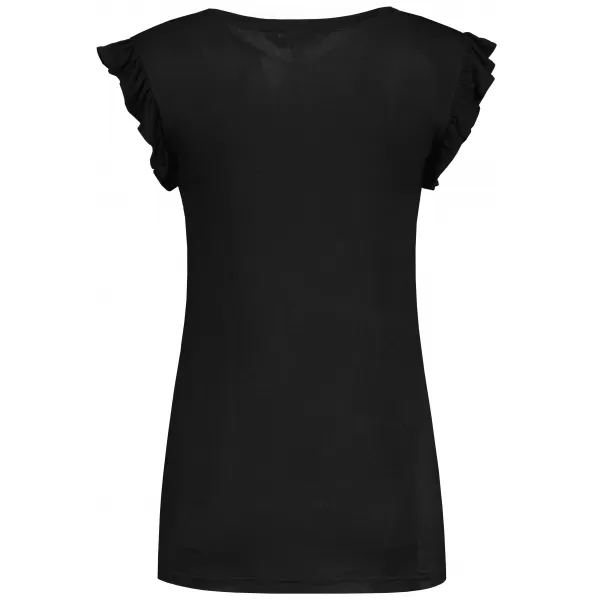  Damen-T-Shirt KIXMI POPPY SCHWARZ 