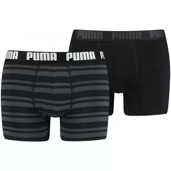  Herren-Boxershorts PUMA HERITAGE STRIPE BOXER 2P 90783805 SCHWARZ 