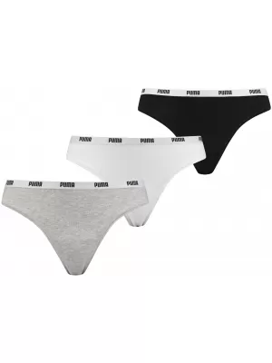 Damenhöschen PUMA STRING 3P PACK 90759001 WEIß/GRAU/SCHWARZ