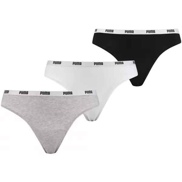  Damenhöschen PUMA STRING 3P PACK 90759001 WEIß/GRAU/SCHWARZ 