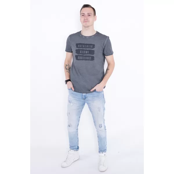  Herren-T-Shirt KIXMI PAUL DUNKELGRAU 