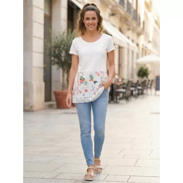  Damen-T-Shirt KIXMI PATTIE WEIß 