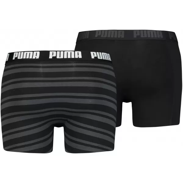  Herren-Boxershorts PUMA HERITAGE STRIPE BOXER 2P 90783805 SCHWARZ 