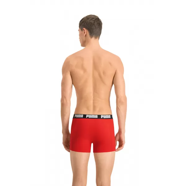  Herren-Boxershorts PUMA BASIC BOXER 2P 90682309 ROT/SCHWARZ 