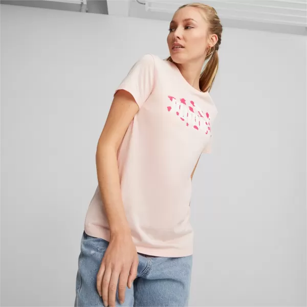  Damen-T-Shirt PUMA ESS+ ANIMAL TEE 673687-66 ROSA 
