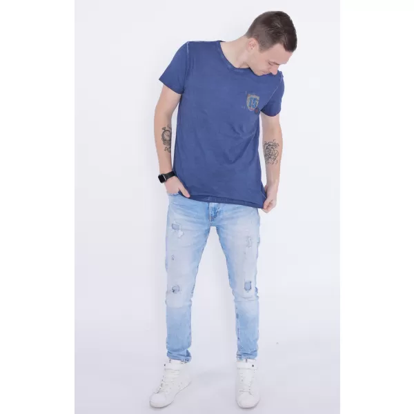  Herren-T-Shirt KIXMI PHIL DUNKELBLAU 