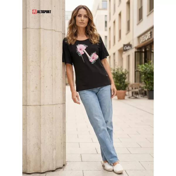  Damen-T-Shirt KIXMI PALIMA SCHWARZ 
