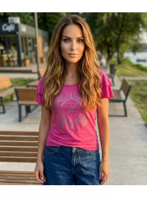 Damen-T-Shirt KIXMI PAMMI ROSA