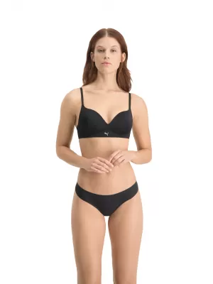 Damenhöschen PUMA WOMEN SEAMLESS STRING 2P PACK 93502201 SCHWARZ