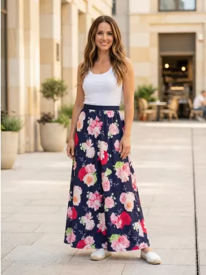 Damenrock KIXMI PEONY DUNKELBLAU