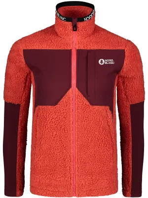Fleece-Sweatshirt für Damen NORDBLANC PENINSULA NBSFL7654 ROTE KORALLE