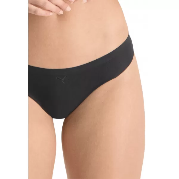  Damenhöschen PUMA WOMEN SEAMLESS STRING 2P PACK 93502201 SCHWARZ 