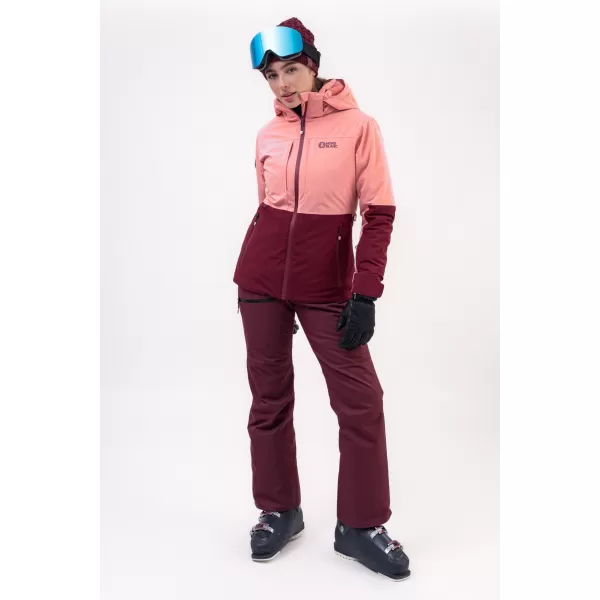  Skihose für Damen NORDBLANC SNOWBALL NBWP7769 BURGUND 
