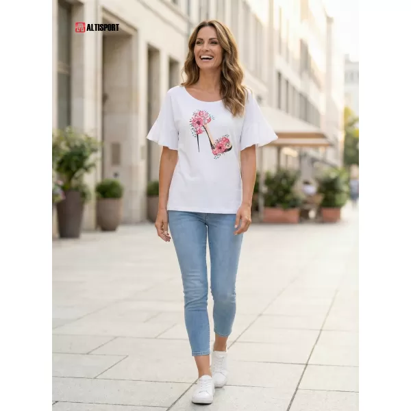  Damen-T-Shirt KIXMI PALIMA WEIß 