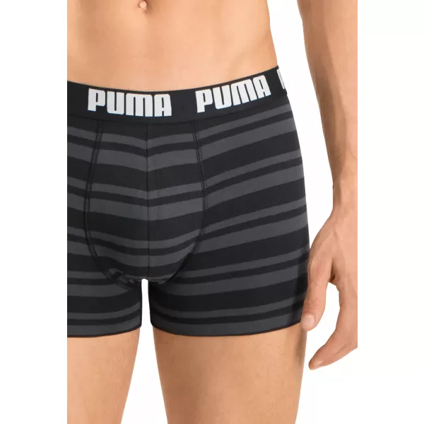  Herren-Boxershorts PUMA HERITAGE STRIPE BOXER 2P 90783805 SCHWARZ 