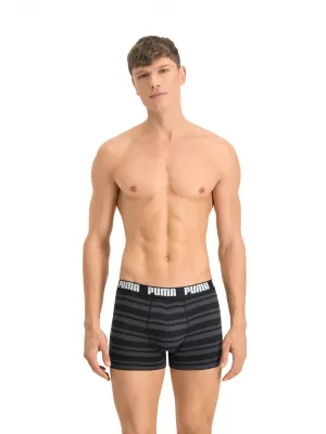 Herren-Boxershorts PUMA HERITAGE STRIPE BOXER 2P 90783805 SCHWARZ