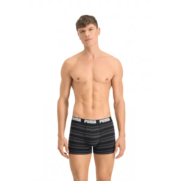  Herren-Boxershorts PUMA HERITAGE STRIPE BOXER 2P 90783805 SCHWARZ 