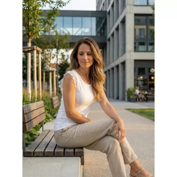  Damen-Tanktop KIXMI PENELOPE WEIß 