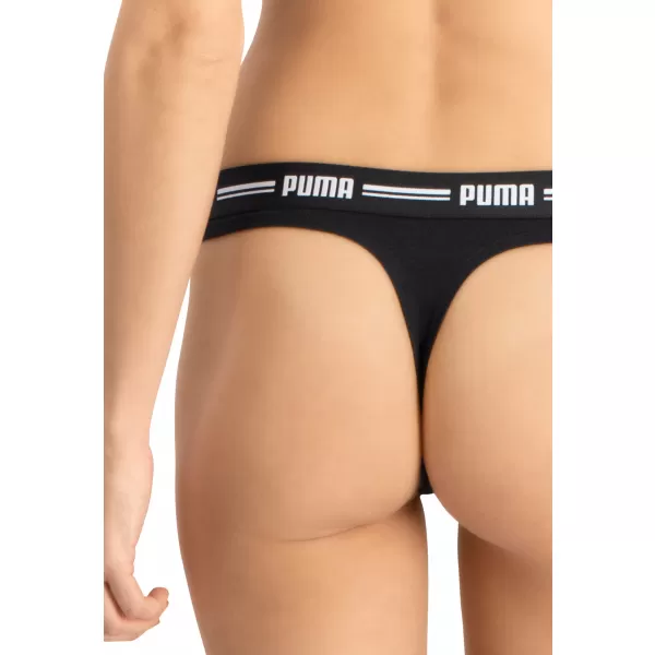  Damenhöschen PUMA WOMEN STRING 2P PACK 90785403 SCHWARZ 