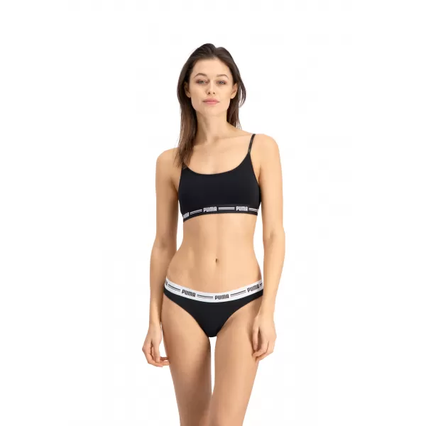  Damenhöschen PUMA WOMEN STRING 2P PACK 90785403 SCHWARZ 