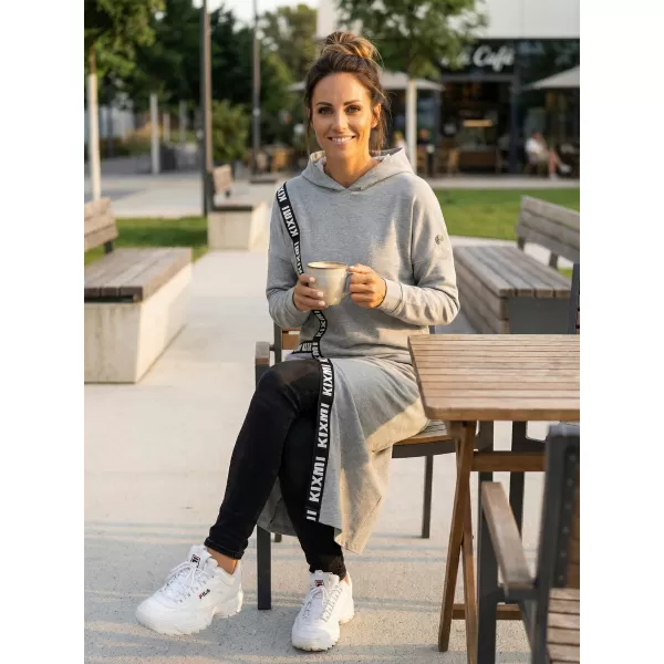  Damen-Sweatshirt KIXMI PAIGE HELLGRAUE HIGHLIGHTS 