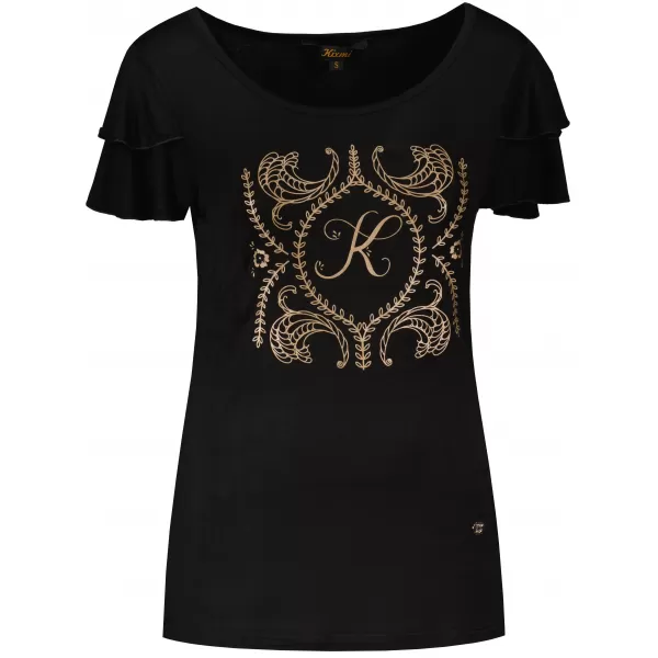  Damen-T-Shirt KIXMI PAMMI SCHWARZ 