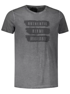Herren-T-Shirt KIXMI PAUL DUNKELGRAU