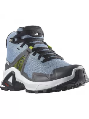 Kinderschuhe SALOMON X RAISE MID GORE-TEX L47071600 AUSGEBLEICHTER DENIM/INDIGO-BUNTMUSTER/ACID LIME