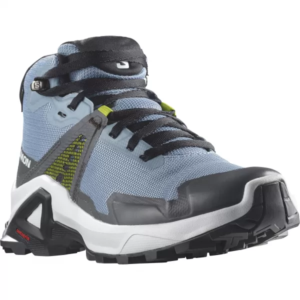  Kinderschuhe SALOMON X RAISE MID GORE-TEX L47071600 AUSGEBLEICHTER DENIM/INDIGO-BUNTMUSTER/ACID LIME 