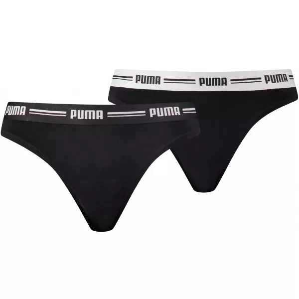  Damenhöschen PUMA WOMEN STRING 2P PACK 90785403 SCHWARZ 