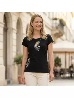 Damen-T-Shirt ALTISPORT ALW169122 SCHWARZ UND GOLD