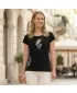 Damen-T-Shirt ALTISPORT ALW169122 SCHWARZ UND GOLD