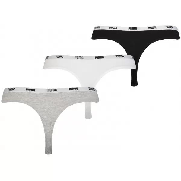  Damenhöschen PUMA STRING 3P PACK 90759001 WEIß/GRAU/SCHWARZ 